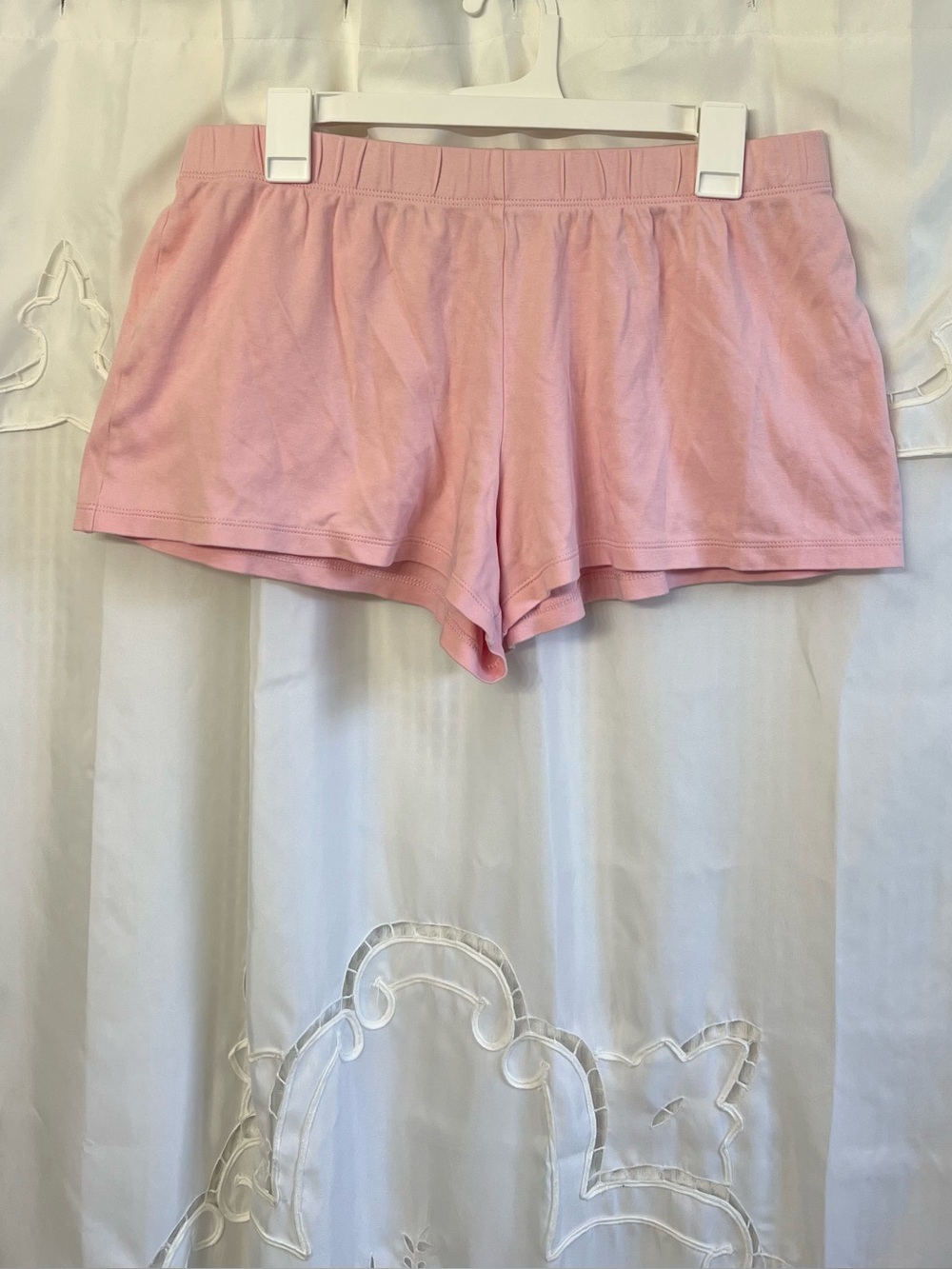 LAKE Pima Cotton Lounge Sleep Shorts Pink Large Made in Peru Soft Pajama NWOT